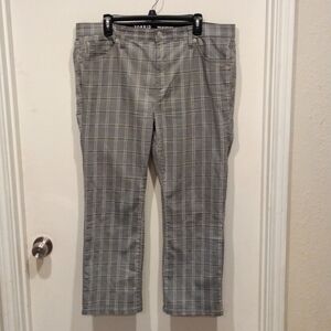 Torrid Gray Plaid Ankle Pants